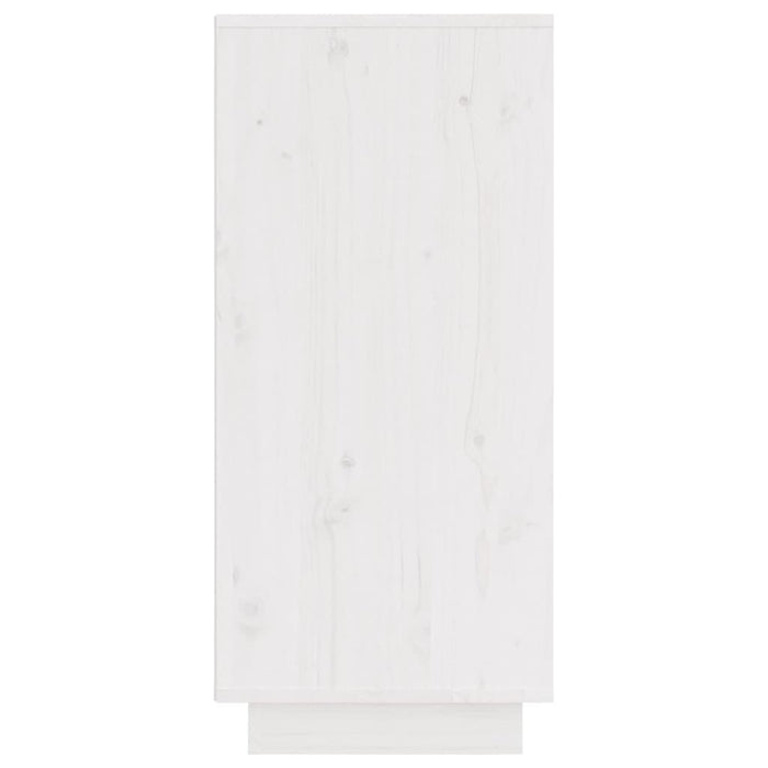 Credenze 2 pz Bianco 31,5x34x75 cm in Legno Massello di Pino 813383