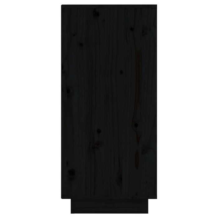 Credenze 2 pz Nero 31,5x34x75 cm in Legno Massello di Pino 813389