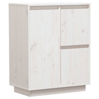 Credenza Bianca 60x34x75 cm in Legno Massello di Pino