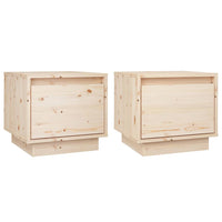 Comodini 2 pz 35x34x32 cm in Legno Massello di Pino cod mxl 31201