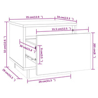 Comodini 2 pz 35x34x32 cm in Legno Massello di Pino cod mxl 31201