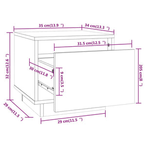 Comodini 2 pz 35x34x32 cm in Legno Massello di Pino cod mxl 31201