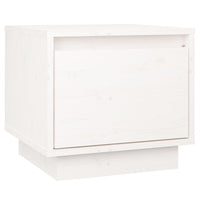 Comodino Bianco 35x34x32 cm in Legno Massello di Pino cod mxl 31050