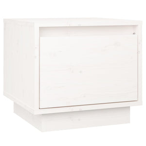 Comodino Bianco 35x34x32 cm in Legno Massello di Pino cod mxl 31050