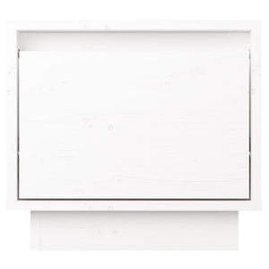 Comodino Bianco 35x34x32 cm in Legno Massello di Pino cod mxl 31050