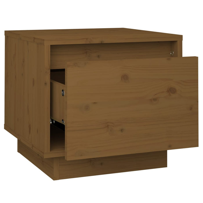 Comodini 2 pz Miele 35x34x32 cm in Legno Massello di Pino 813402