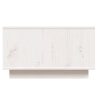 Tavolino da Salotto Bianco 55x56x32 cm Legno Massello di Pino