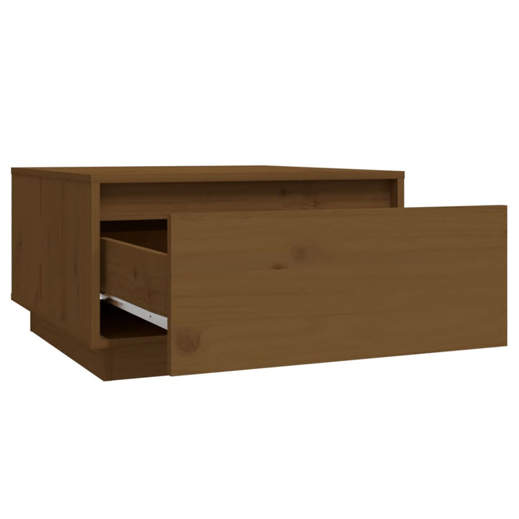 Tavolino da Salotto Miele 55x56x32 cm Legno Massello di Pino