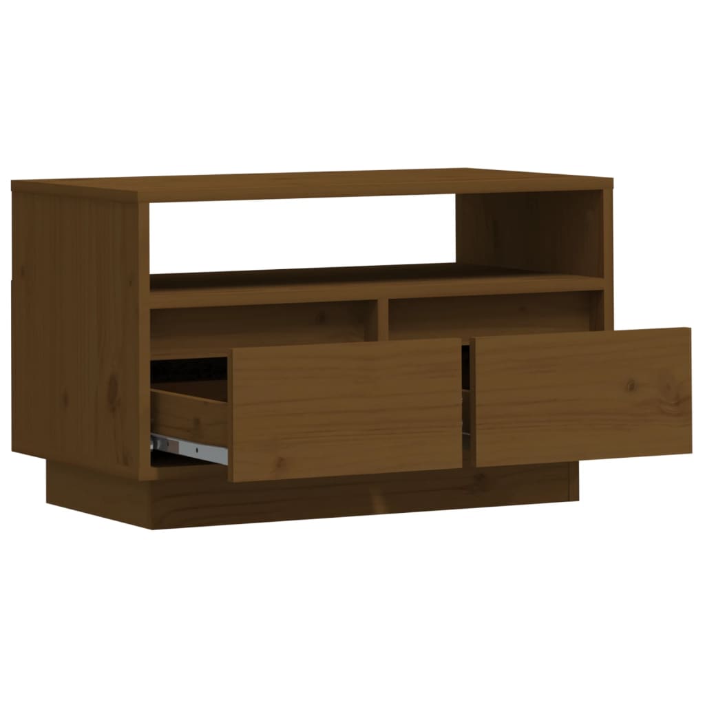 Mobile Porta TV Miele 60x35x37 cm in Legno Massello di Pino cod mxl 22721