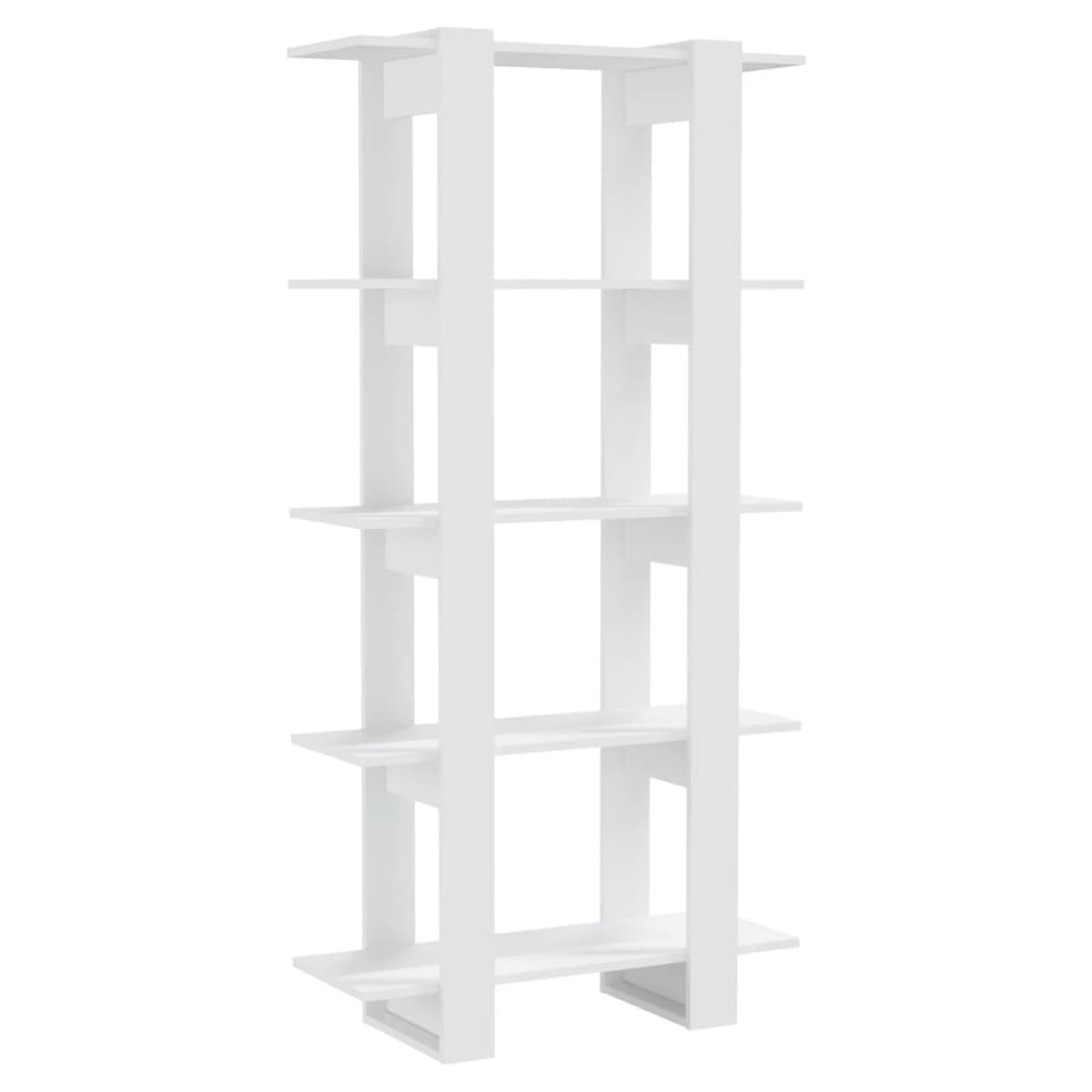 Libreria/Divisorio Bianco 80x30x160 cm in Legno Multistrato cod mxl 19086