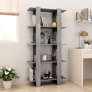 Libreria/Divisorio Grigio Cemento 80x30x160 cm in Truciolato 811569