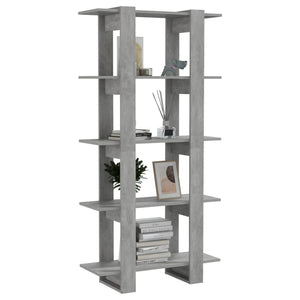 Libreria/Divisorio Grigio Cemento 80x30x160 cm in Truciolato 811569