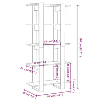 Libreria/Divisorio Grigio Cemento 80x30x160 cm in Truciolato 811569