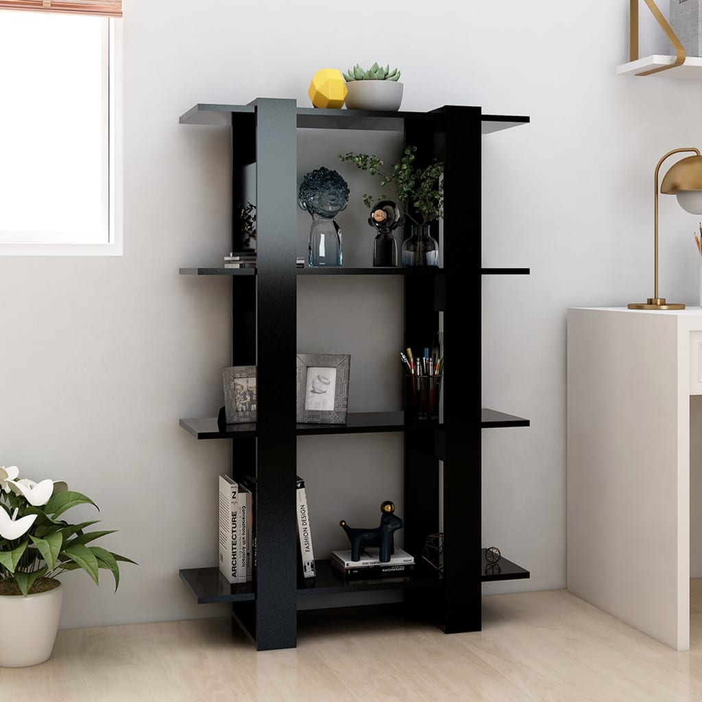 Libreria/Divisorio Nero 80x30x123,5 cm cod mxl 17476