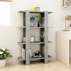 Libreria/Divisorio Grigio Cemento 80x30x123,5 cm