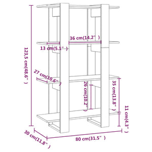 Libreria/Divisorio Bianco Lucido 80x30x123,5 cm cod mxl 14047