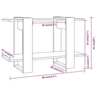 Libreria/Divisorio Bianco 80x30x51 cm