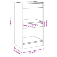 Libreria/Divisorio Rovere Sonoma 40x30x72 cm cod mxl 25060