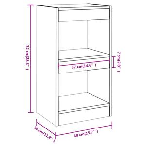 Libreria/Divisorio Rovere Sonoma 40x30x72 cm cod mxl 25060