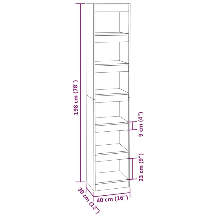 Libreria/Divisorio Rovere Sonoma 40x30x198 cm cod mxl 6825