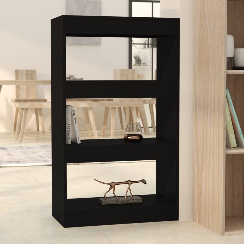 Libreria/Divisorio Nero 60x30x103 cm in Truciolato cod mxl 6750