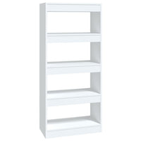 Libreria/Divisorio Bianco 60x30x135 cm in Legno Multistrato