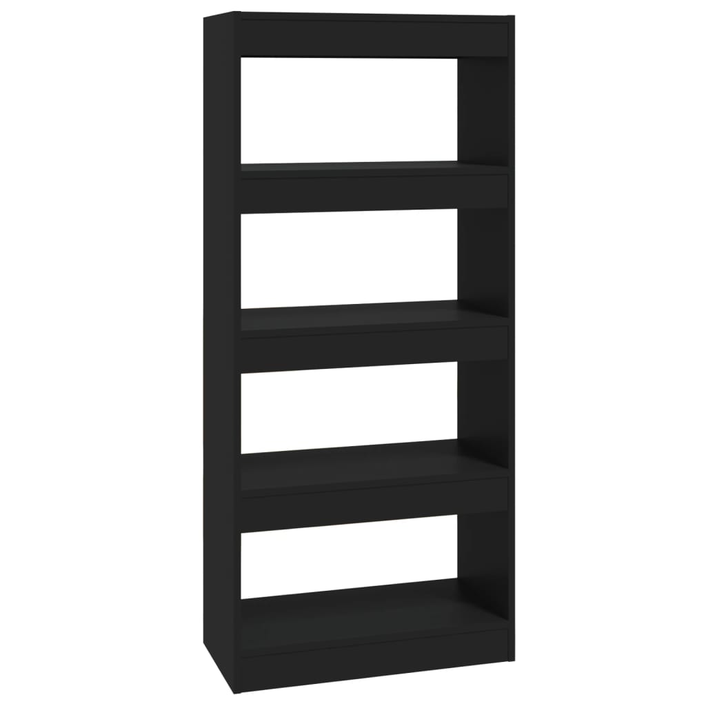 Libreria/Divisorio Nero 60x30x135 cm in Legno Multistrato cod mxl 12599