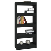 Libreria/Divisorio Nero 60x30x135 cm in Legno Multistrato cod mxl 12599