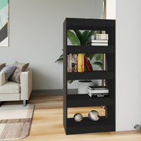 Libreria/Divisorio Nero 60x30x135 cm in Legno Multistrato cod mxl 12599