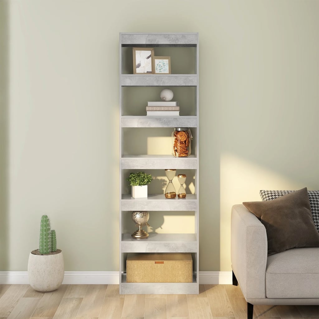 Libreria/Divisorio Grigio Cemento 60x30x198 cm cod mxl 25484