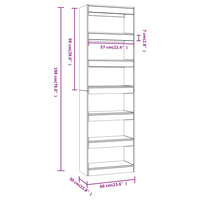 Libreria/Divisorio Grigio Cemento 60x30x198 cm cod mxl 25484