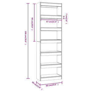 Libreria/Divisorio Grigio Cemento 60x30x198 cm cod mxl 25484