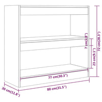 Libreria/Divisorio Nero 80x30x72 cm 811692