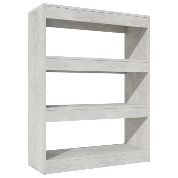 Libreria/Divisorio Grigio Cemento 80x30x103cm Legno Multistrato