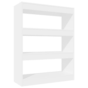 Libreria/Divisorio Bianco Lucido 80x30x103 cm Legno Multistrato 811706