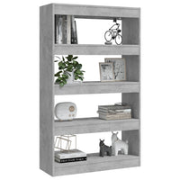 Libreria/Divisorio Grigio Cemento 80x30x135 cm in Truciolato