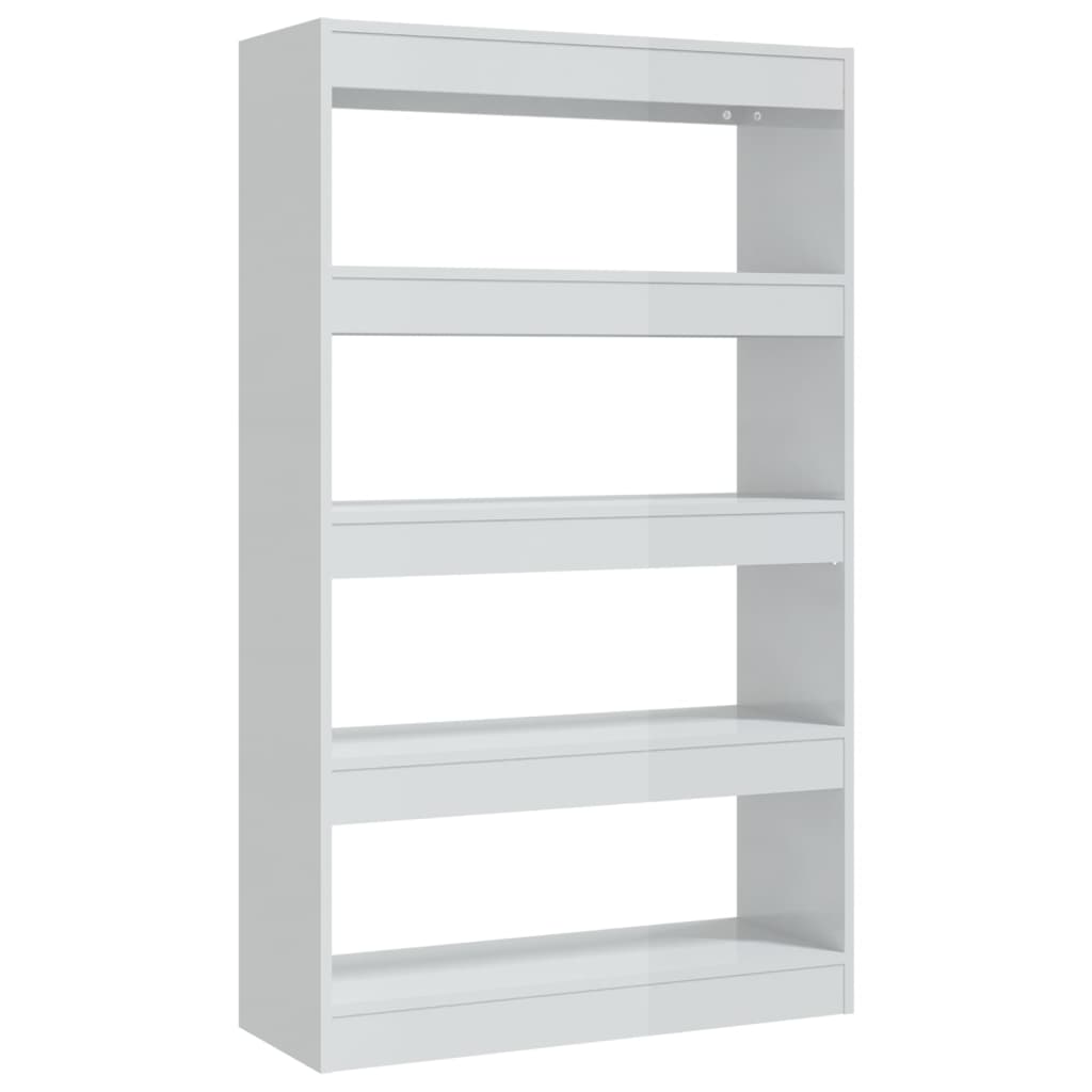 Libreria/Divisorio Bianco Lucido 80x30x135 cm in Truciolato 811715