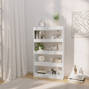 Libreria/Divisorio Bianco Lucido 80x30x135 cm in Truciolato 811715