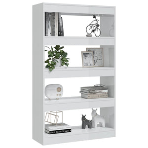 Libreria/Divisorio Bianco Lucido 80x30x135 cm in Truciolato 811715