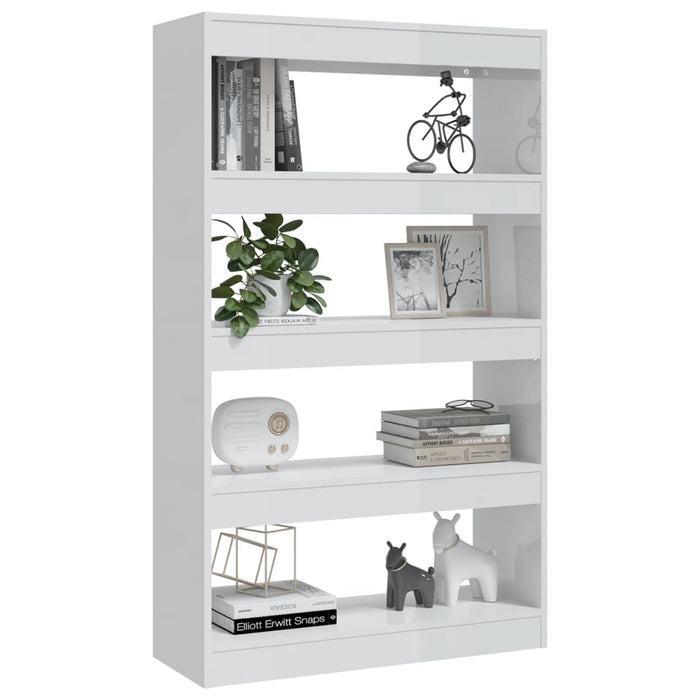 Libreria/Divisorio Bianco Lucido 80x30x135 cm in Truciolato 811715