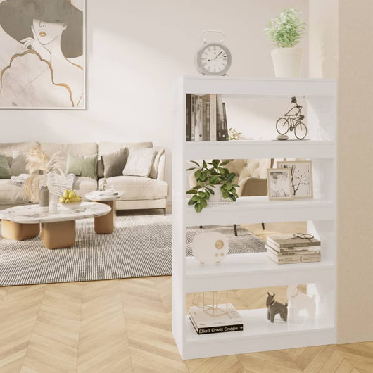 Libreria/Divisorio Bianco Lucido 80x30x135 cm in Truciolato  cod mxl 19308