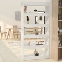 Libreria/Divisorio Bianco Lucido 80x30x166 cm in Truciolato 