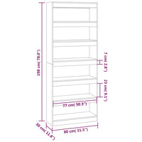 Libreria/Divisorio Bianco 80x30x198 cm in Truciolato cod mxl 13099