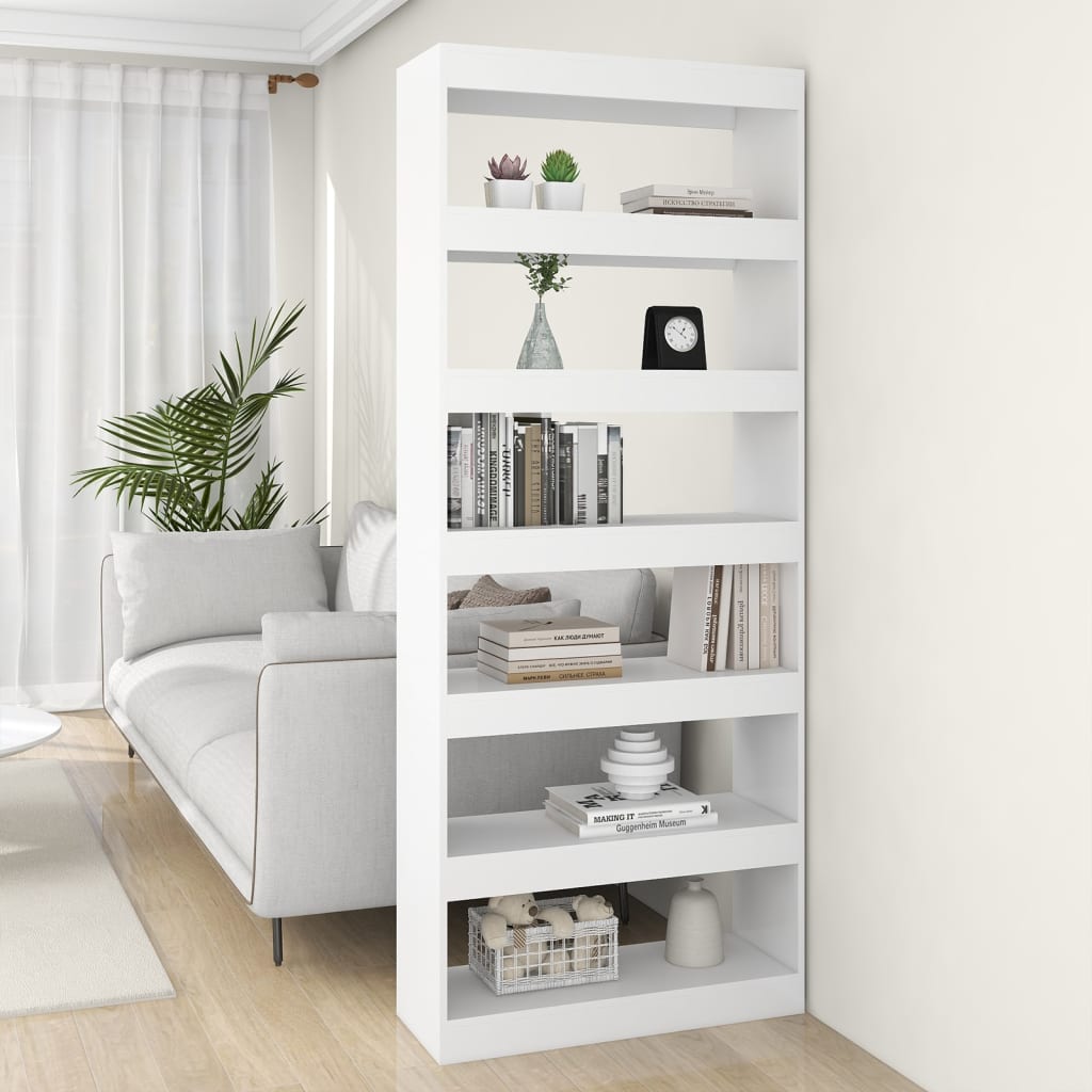 Libreria/Divisorio Bianco 80x30x198 cm in Truciolato cod mxl 13099