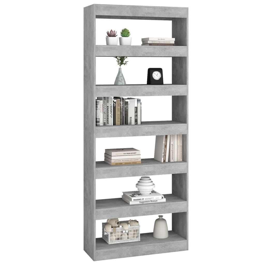 Libreria/Divisorio Grigio Cemento 80x30x198 cm in Truciolato 811731