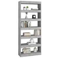 Libreria/Divisorio Grigio Cemento 80x30x198 cm in Truciolato 811731