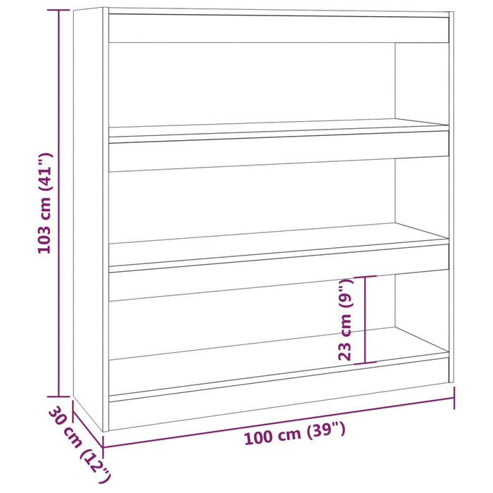 Libreria/Divisorio Bianco 100x30x103 cm