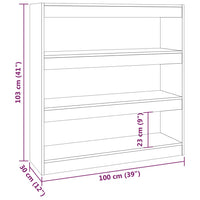 Libreria/Divisorio Nero 100x30x103 cm 811746