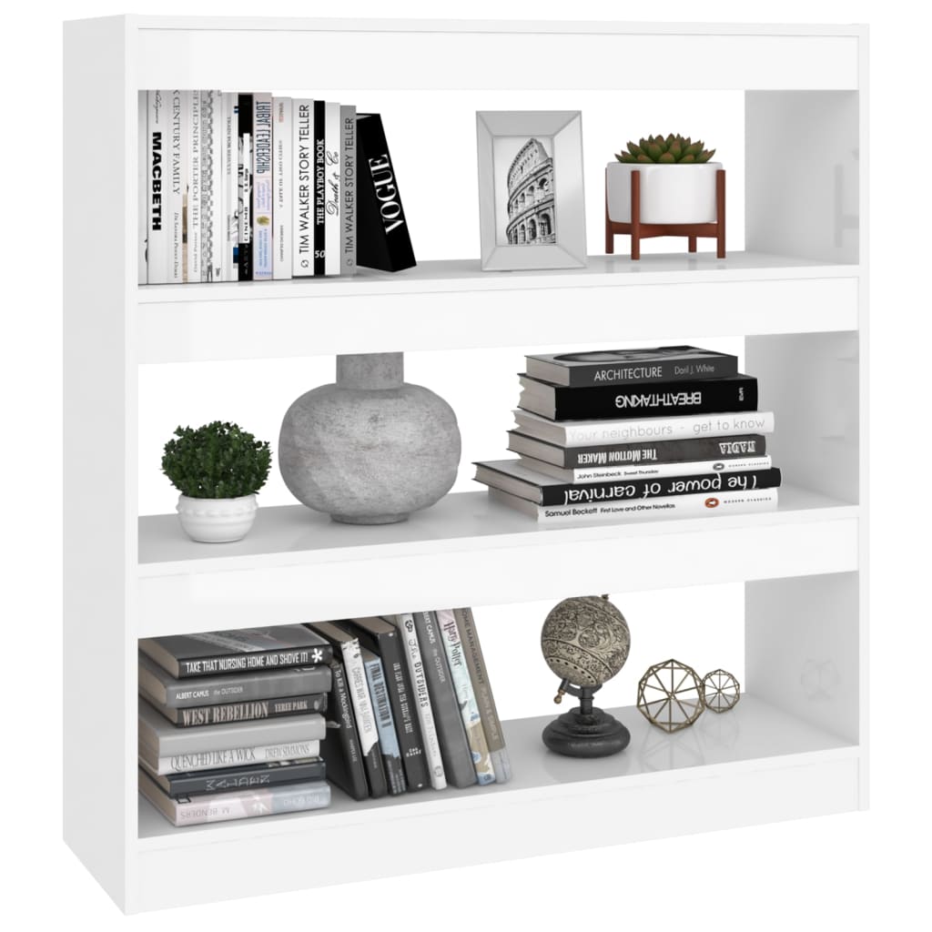 Libreria/Divisorio Bianco Lucido 100x30x103 cm 811751