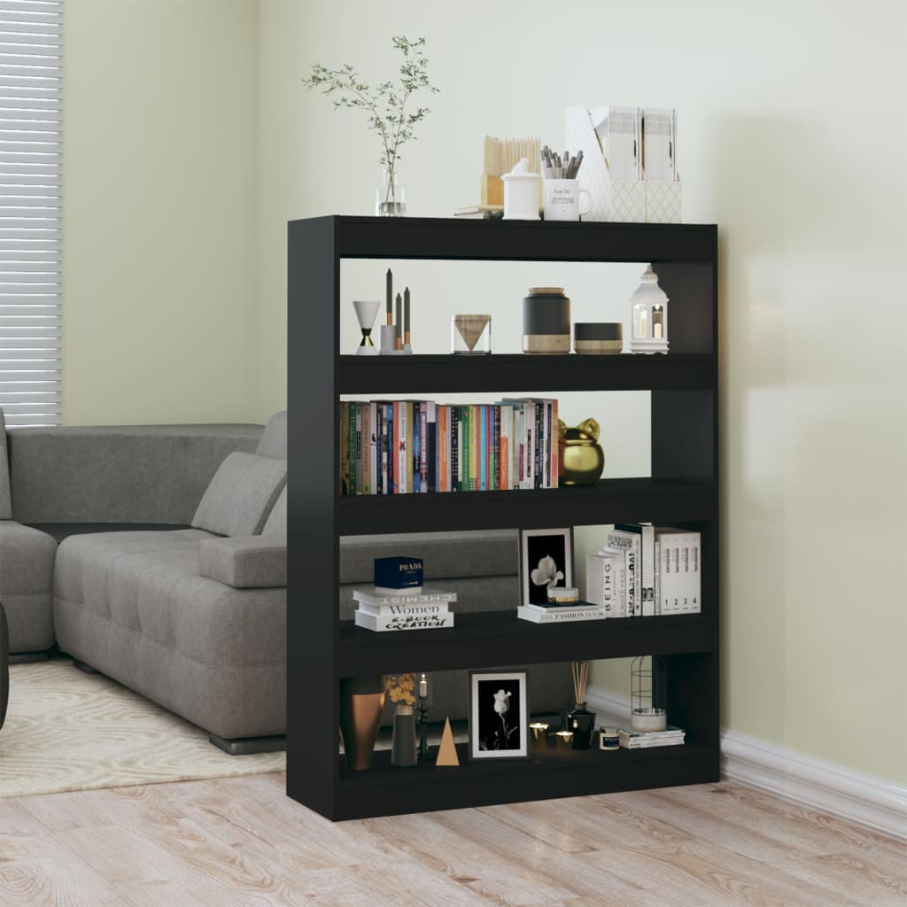 Libreria/Divisorio Nero 100x30x135 cm 811755